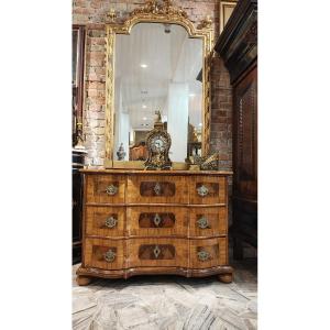 Baroque Commode Adorned With Marquetry From The 18th Century, Circa 1740.