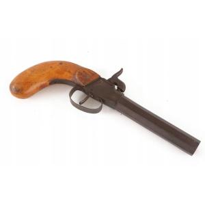 Single-shot Percussion Pistol, Travel Pistol, 19th Century, Circa 1840