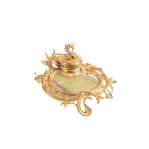 A Richly Decorated Neo-rococo Inkwell