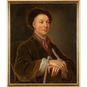 Anton Raphael Mengs, His Entourage, Man With A Beret And A Quill, 18th Century