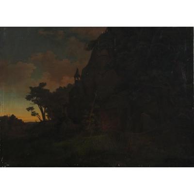 Beautiful Oil Painting, View Of The Ruins Of Otto Krafft Castle