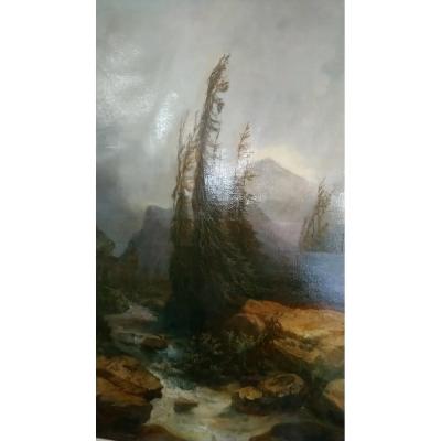 The Beautiful Landscape Of A French Painter From The 19th Century. 1880