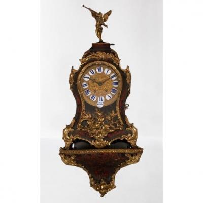 Boulle Type Pendulum, With Console, Nineteenth Century, 101 Cm