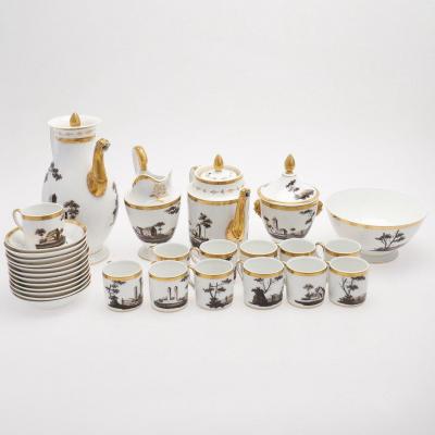 A Beautiful Service From The End Of The 18th Century, Signed, Very Probably By The Parisian Manufacture