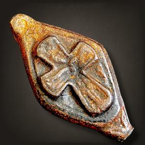 Large Byzantine Seal Or Mold For Cross Pendant