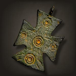Large Byzantine Cross With Pendant, 6th-13th Century