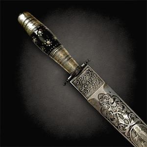 19th Century Spanish Hunting Dagger From Toledo