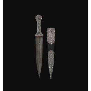 Ottoman Kindjal Dagger In Filigree Silver