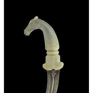 Mughal Jade Horsehead Dagger