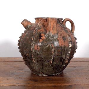 Antique French Walnut Oil Pot, 1800