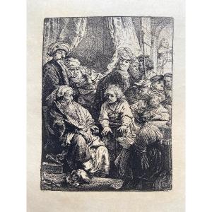 Rembrandt Etching 'joseph Telling His Dreams'