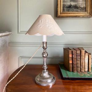 18th Century French Silver Metal Candlestick