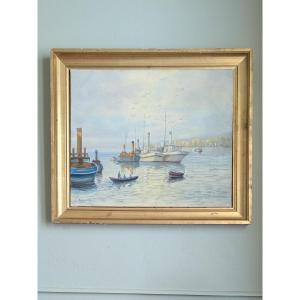 French School - Signed Painting From The Mid Century, French Impressionist.