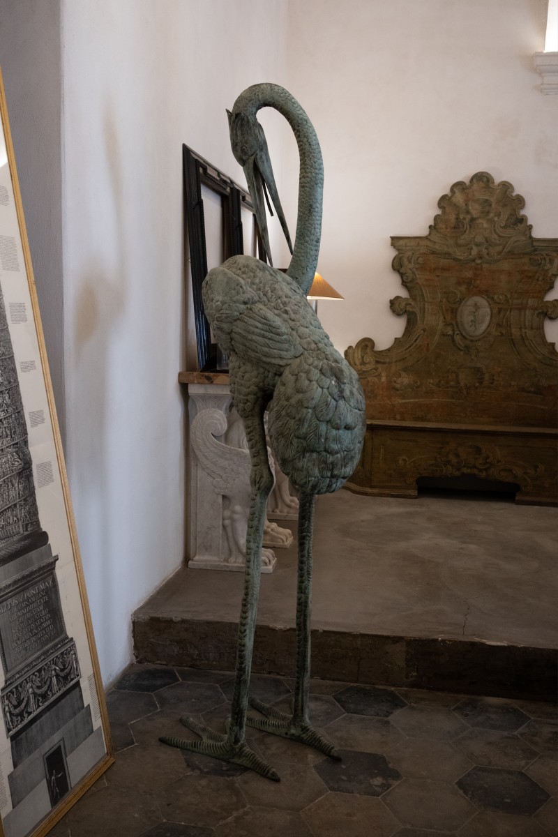 fontana in bronzo patinato di Manifattura Francese 
