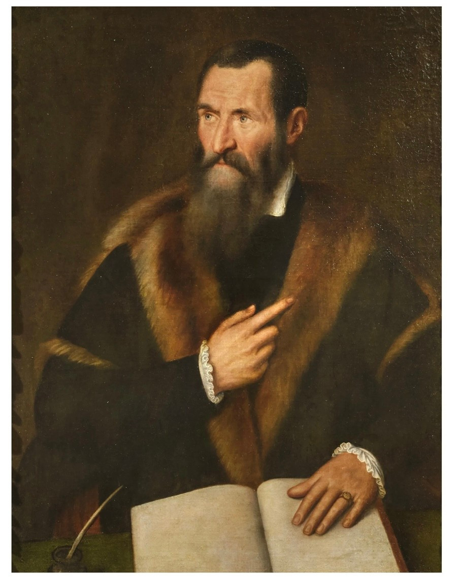 Scuola veneta, sec. XVII  RITRATTO DI NOTABILE  olio su tela, cm 98x74-photo-2