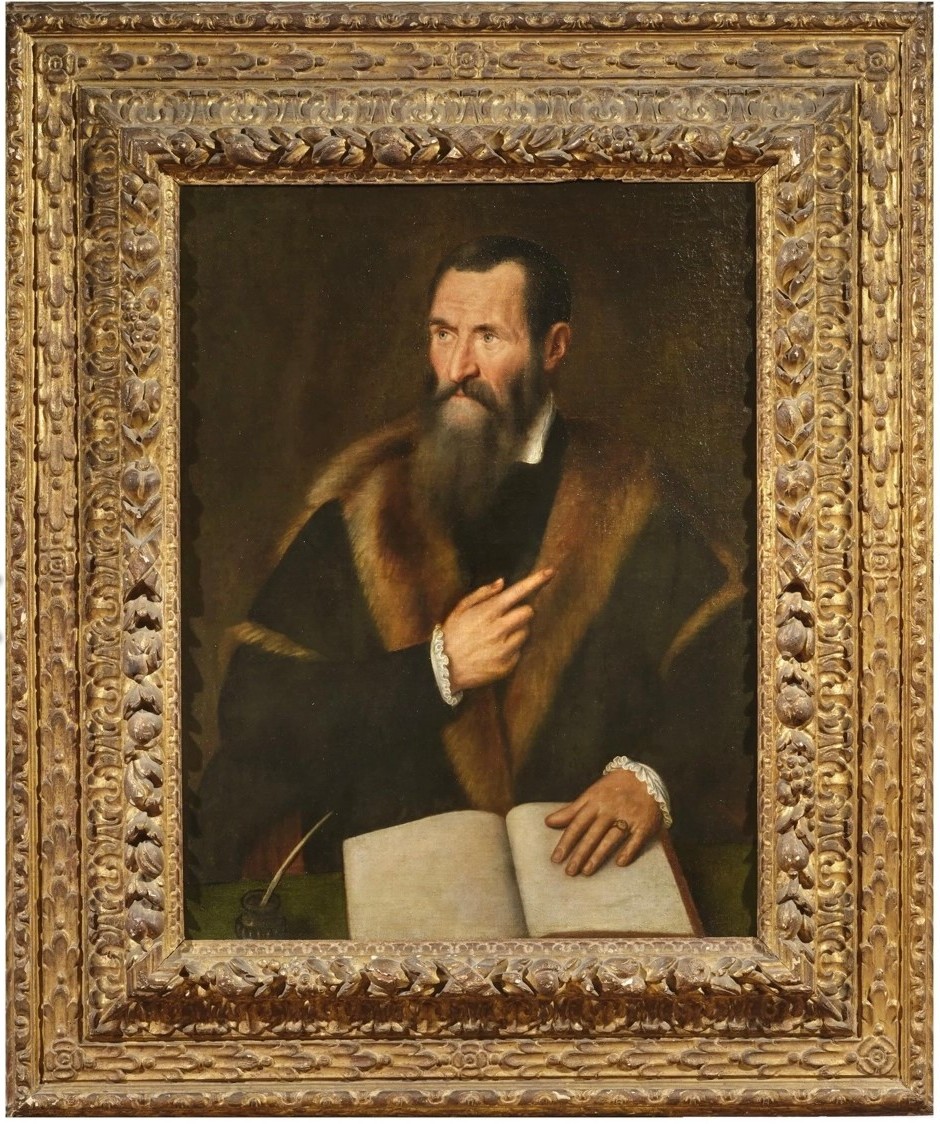 Scuola veneta, sec. XVII  RITRATTO DI NOTABILE  olio su tela, cm 98x74