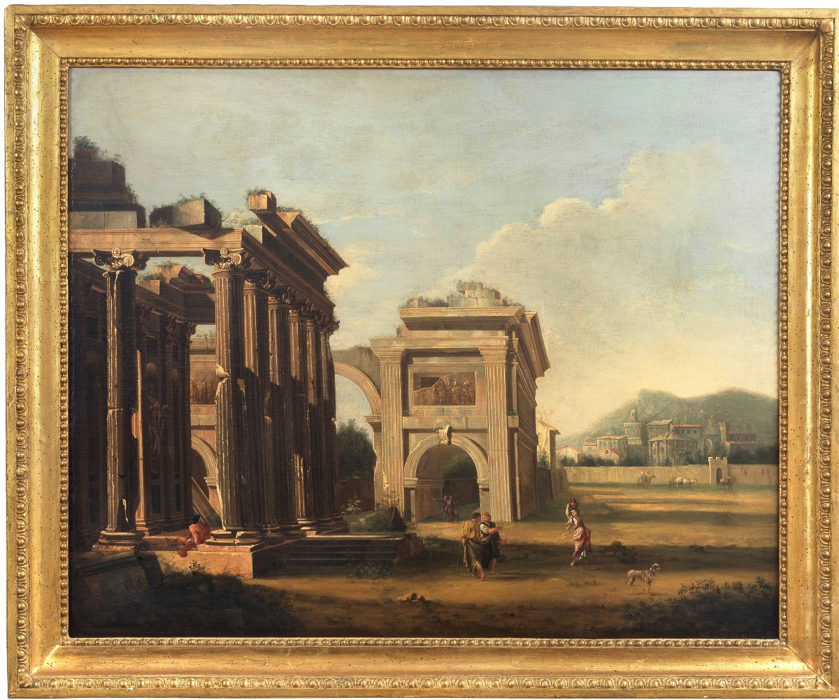 Niccolò Codazzi (1642‑1693), Capriccio architettonico con rovine classiche, XVII secolo