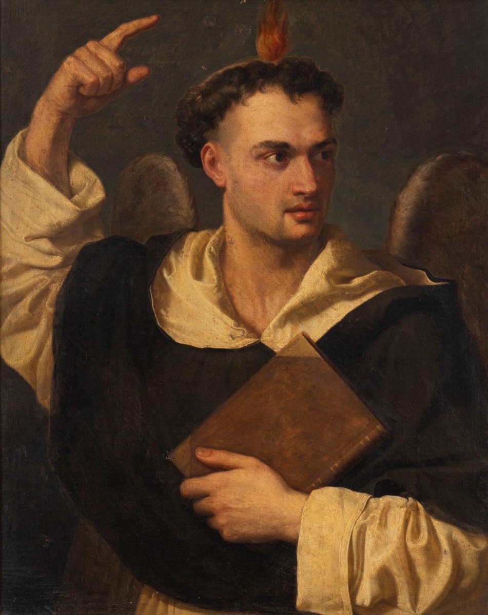 San Vincenzo Ferrer Scuola dell’Italia settentrionale, XVIII sec Olio su tela, cm 75 x 62-photo-2