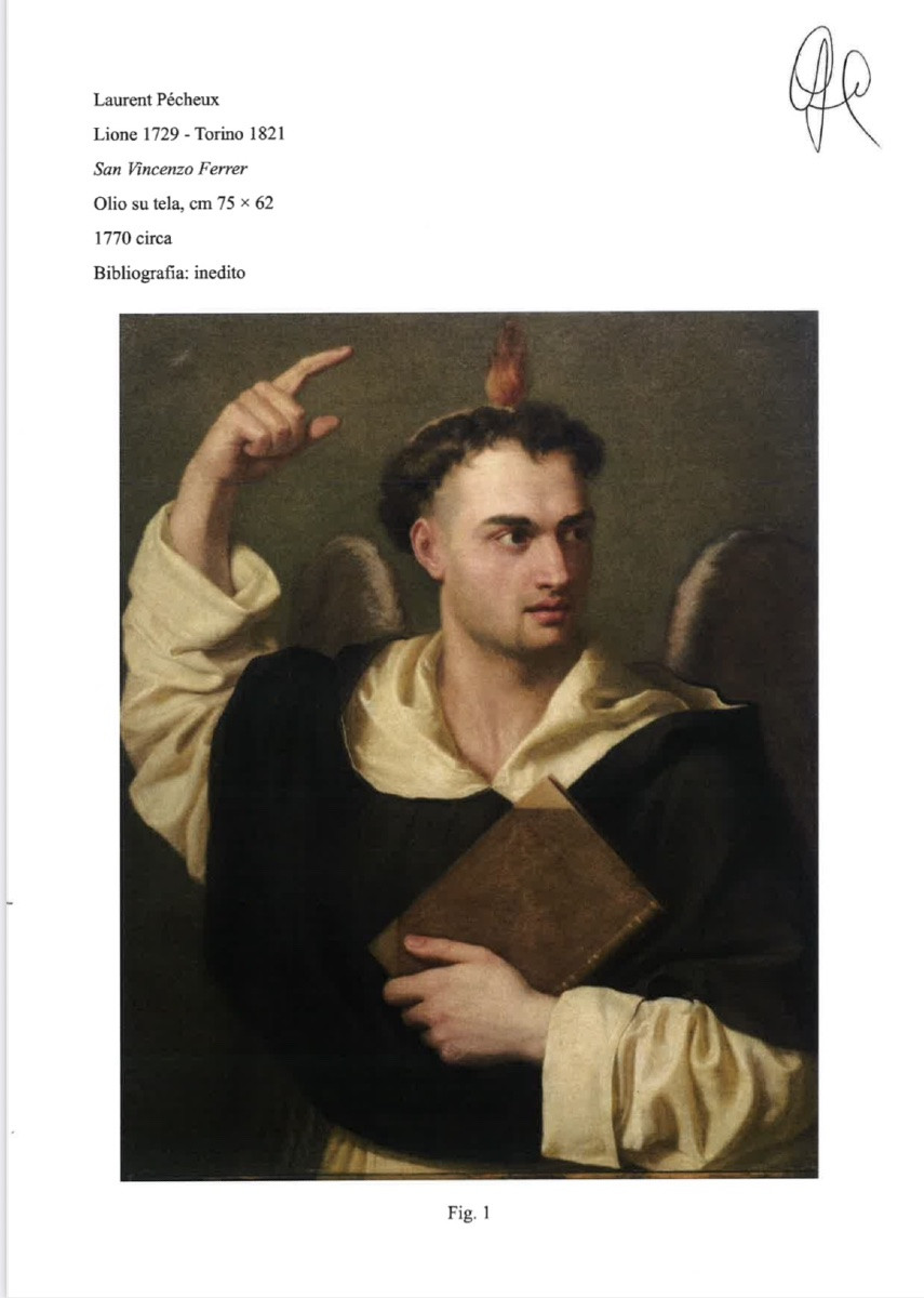 San Vincenzo Ferrer Scuola dell’Italia settentrionale, XVIII sec Olio su tela, cm 75 x 62-photo-1
