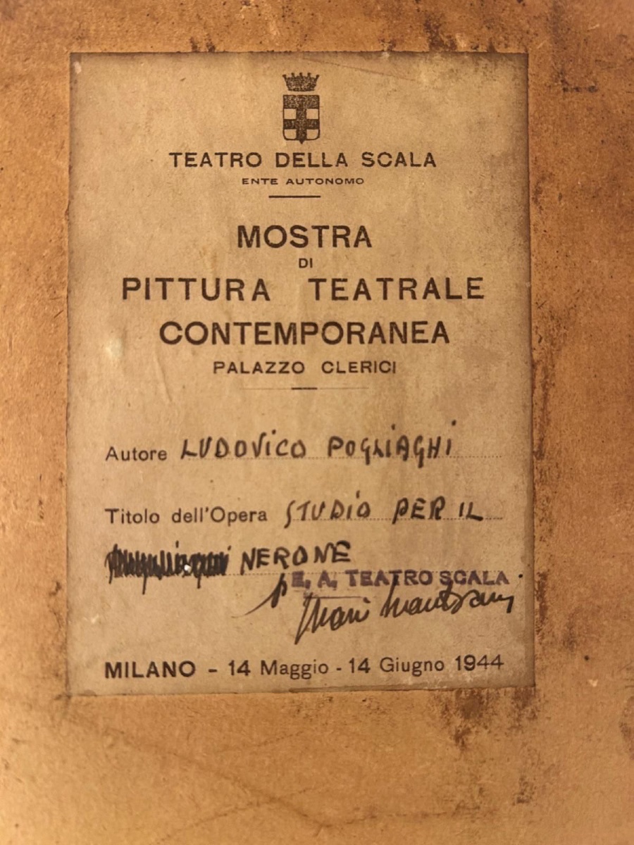 Bozzetto di Lodovico Pogliaghi per la scenografia dell’opera  “Nerone”-photo-3