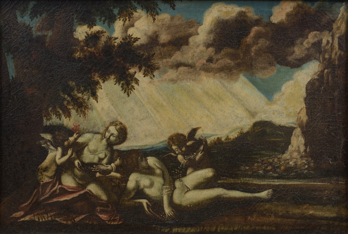 Coppia di dipinti con scene allegoriche, Napoli, XVII secolo