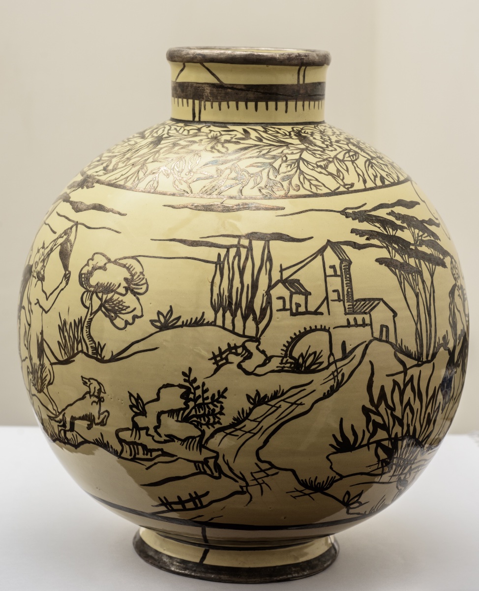Vaso in ceramica della manifattura Cantagalli di Firenze, XX secolo-photo-2