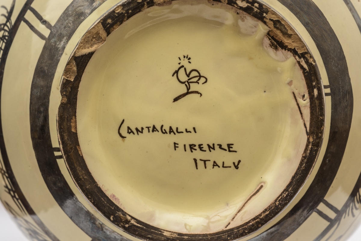 Vaso in ceramica della manifattura Cantagalli di Firenze, XX secolo-photo-1
