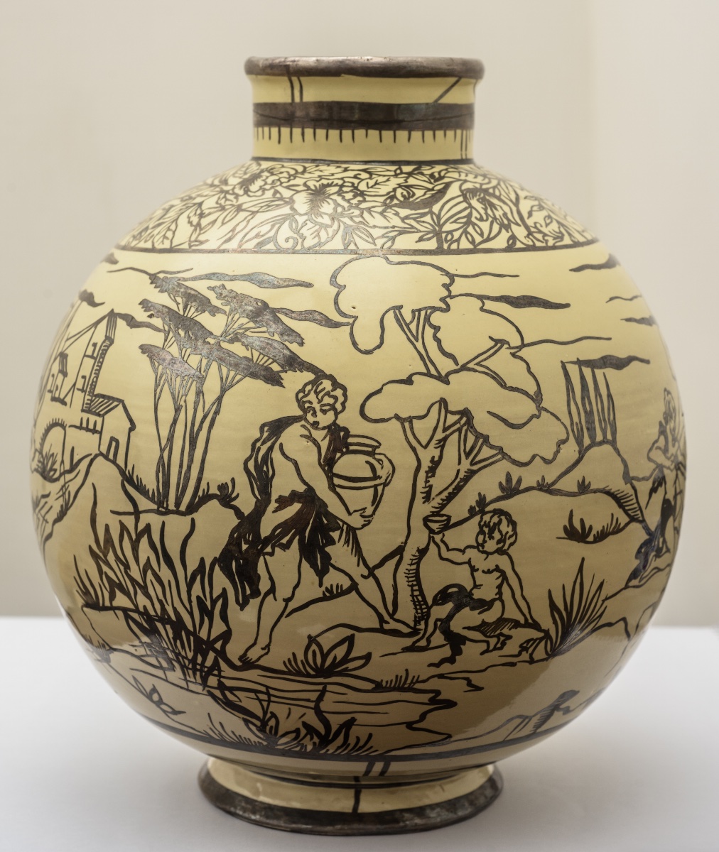 Vaso in ceramica della manifattura Cantagalli di Firenze, XX secolo