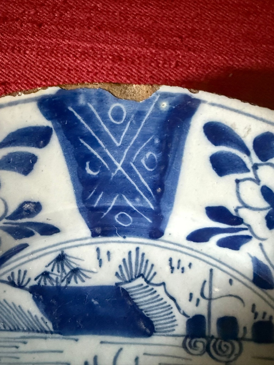 Coppia di piatti in maiolica Manifattura Delft del XVII secolo-photo-7