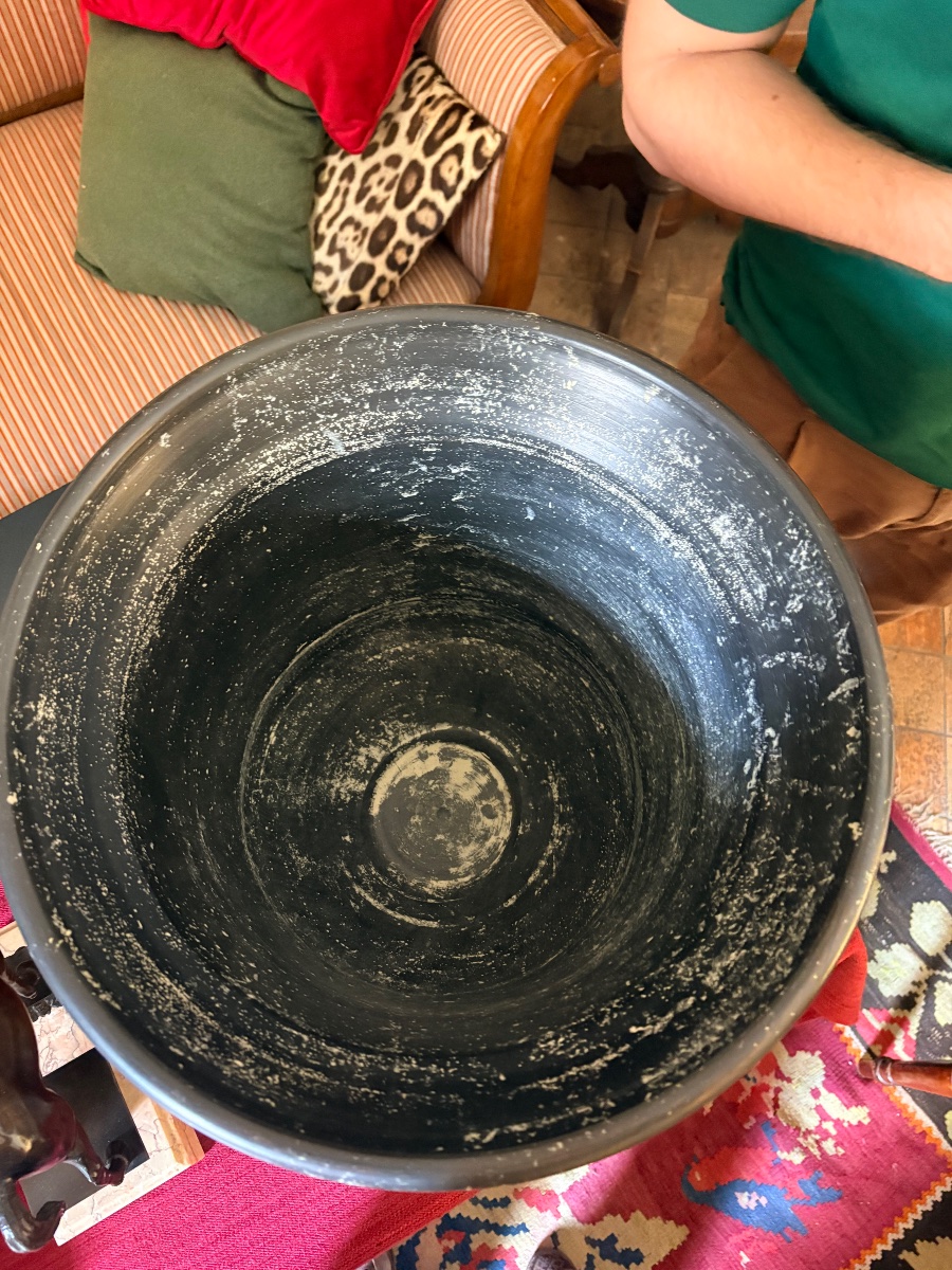 Vaso greco a figure nere su fondo rosso con raffiguranti una scena di vendemmia, XIX secolo-photo-4