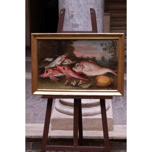 Elena Recco (Napoli 1654-1700)  natura morta con pesci.