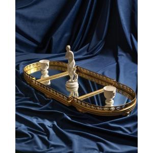 Surtout de Table in bronzo dorato e fondo a specchio  XIX-XX Secolo 