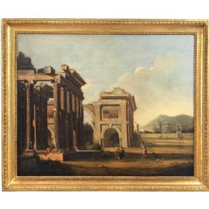 Niccolò Codazzi (1642‑1693), Capriccio architettonico con rovine classiche, XVII secolo