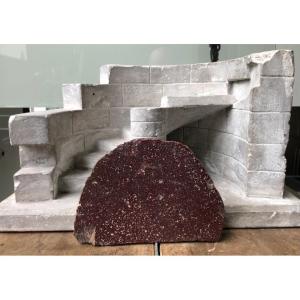 Fragment Of A Rota In Egyptian Porphyry, Roman Period