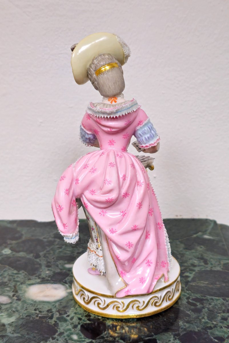 Dama con crinolina di Meissen primi '800-photo-2