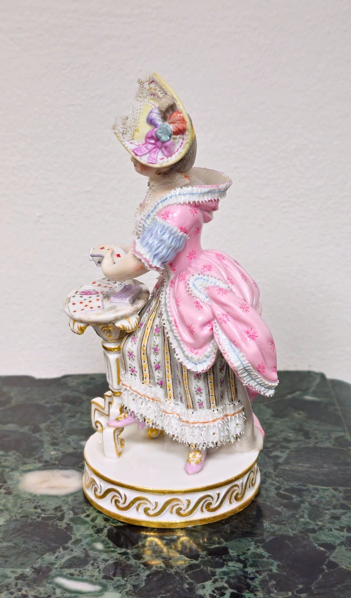 Dama con crinolina di Meissen primi '800-photo-3
