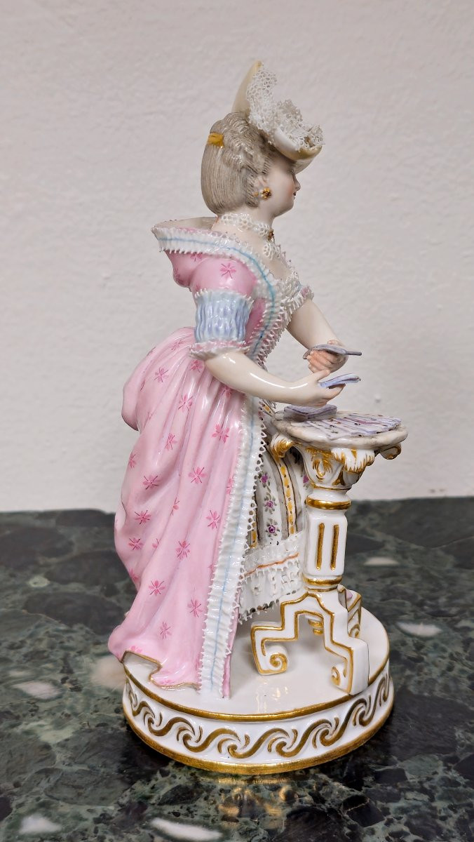 Dama con crinolina di Meissen primi '800-photo-4