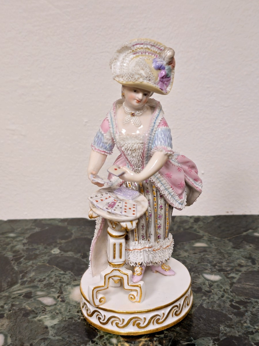 Dama con crinolina di Meissen primi '800