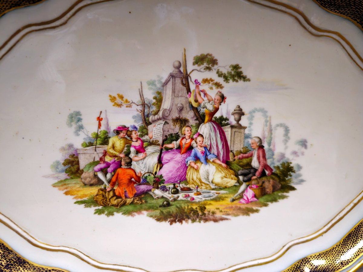 Vassoio in porcellana di Meissen 1750ca-photo-2