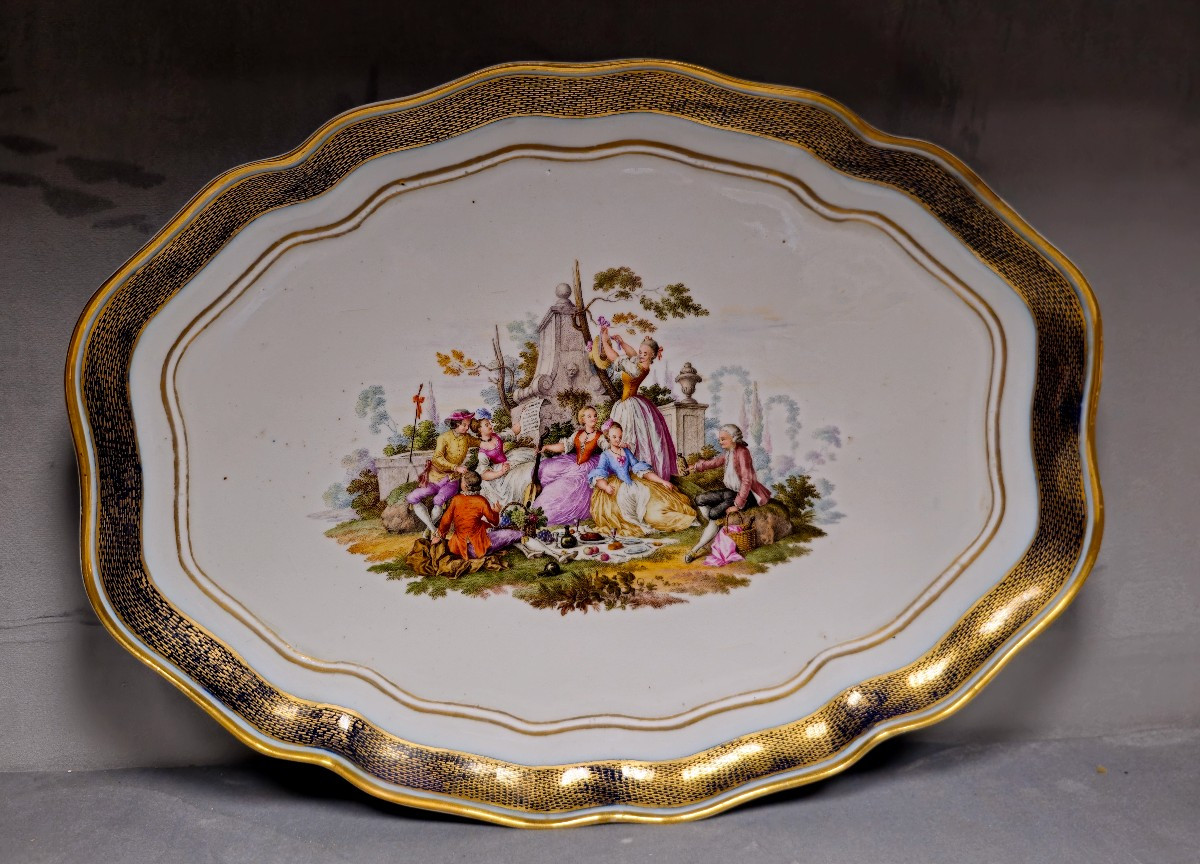 Vassoio in porcellana di Meissen 1750ca