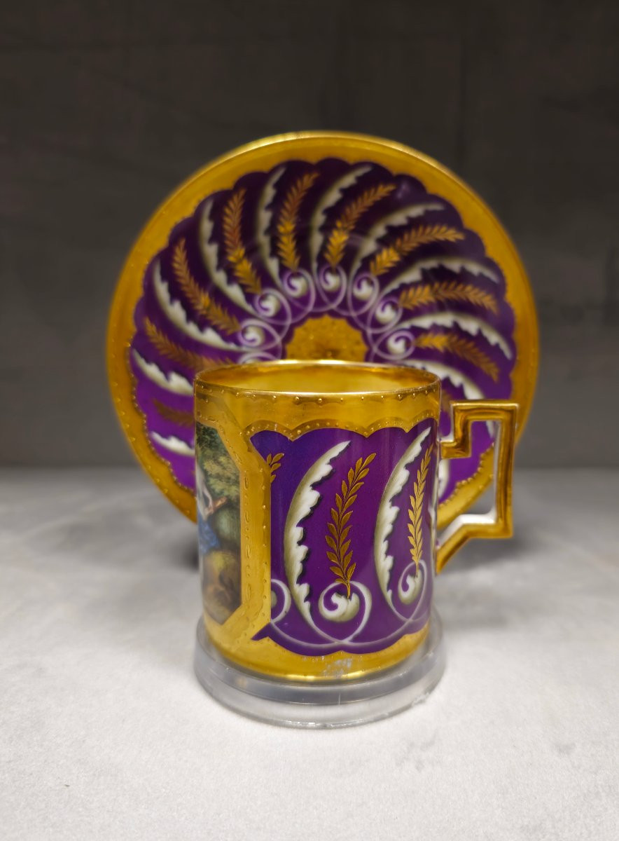 Tazzina con piattino della Manifattura Imperiale di Vienna primo quarto dell'800-photo-2