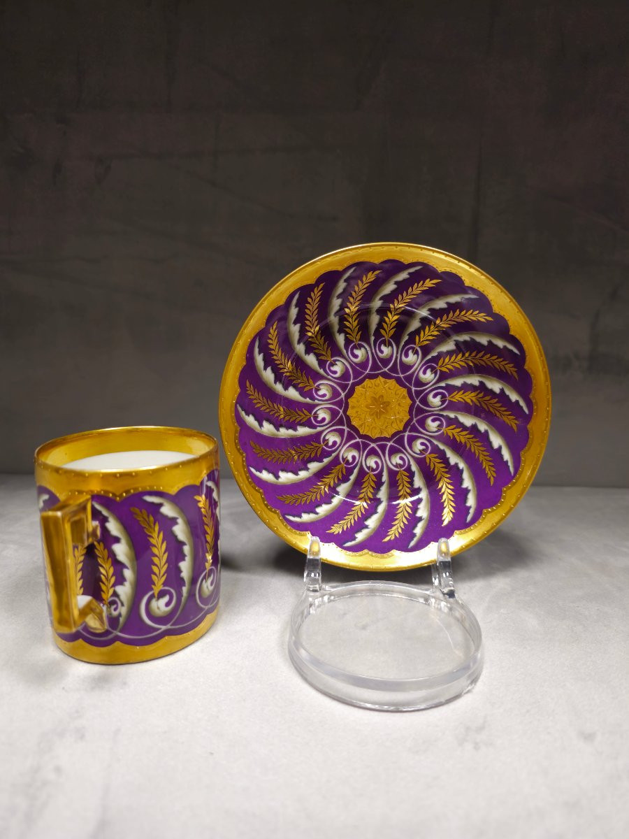 Tazzina con piattino della Manifattura Imperiale di Vienna primo quarto dell'800-photo-3