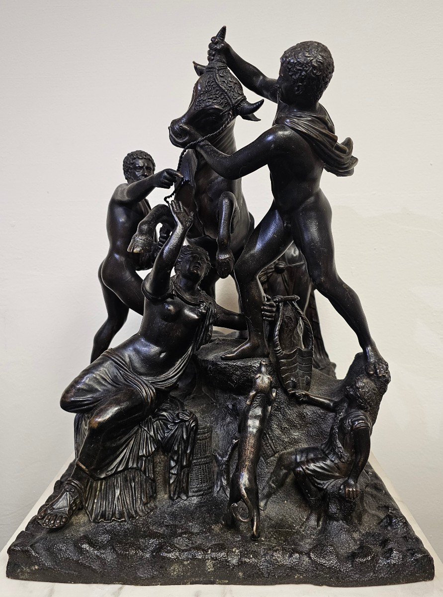 Gruppo in bronzo "Il Toro Farnese" Righetti  fine XVIII secolo-photo-2