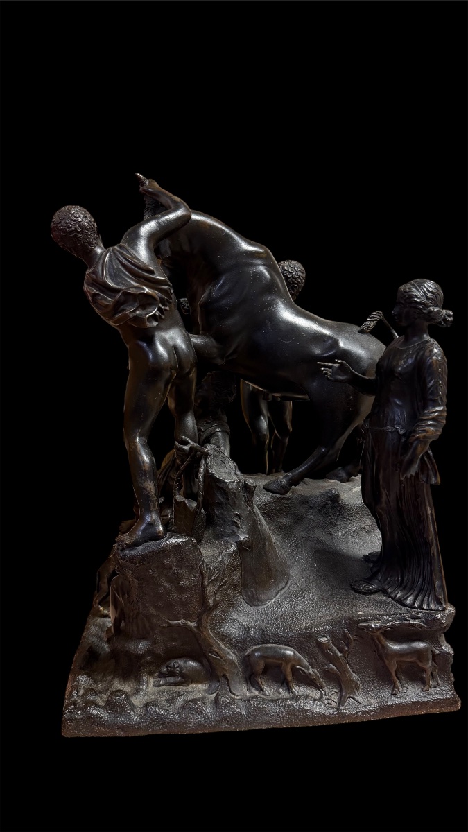 Gruppo in bronzo "Il Toro Farnese" Righetti  fine XVIII secolo-photo-2
