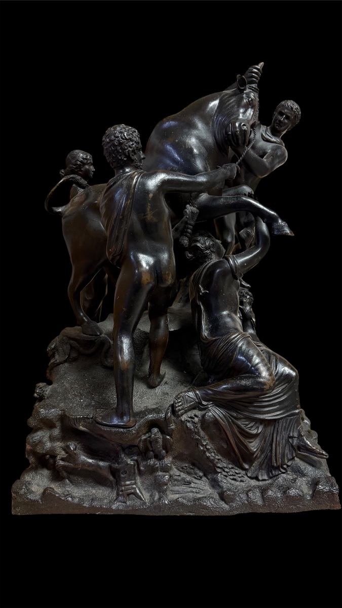 Gruppo in bronzo "Il Toro Farnese" Righetti  fine XVIII secolo-photo-3