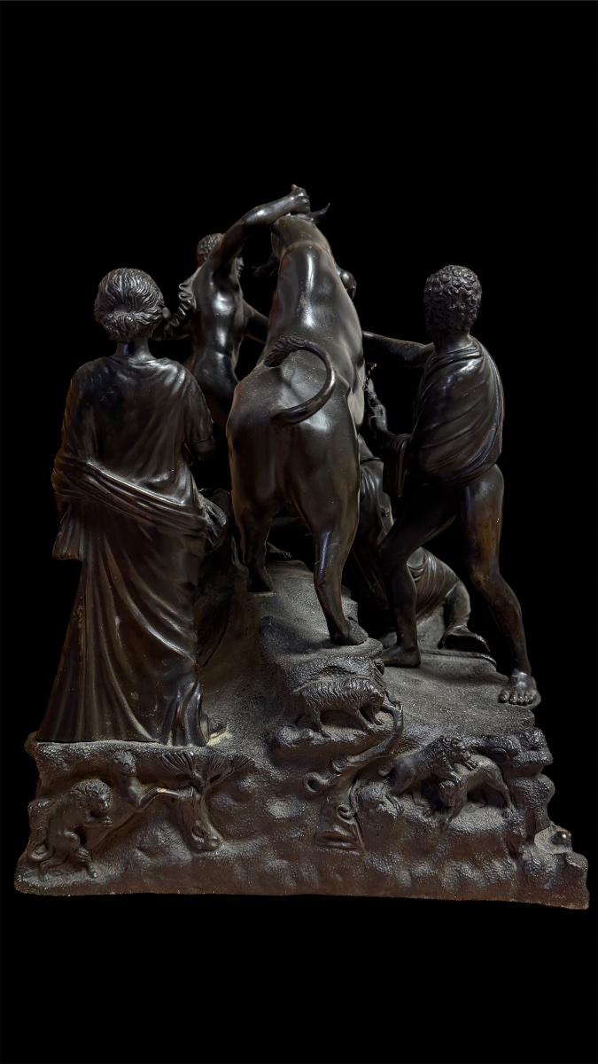 Gruppo in bronzo "Il Toro Farnese" Righetti  fine XVIII secolo-photo-4