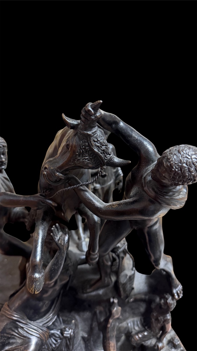 Gruppo in bronzo "Il Toro Farnese" Righetti  fine XVIII secolo-photo-1