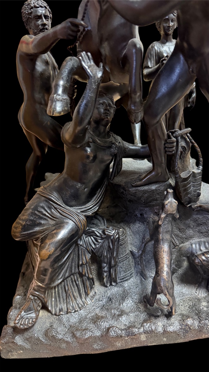 Gruppo in bronzo "Il Toro Farnese" Righetti  fine XVIII secolo-photo-4