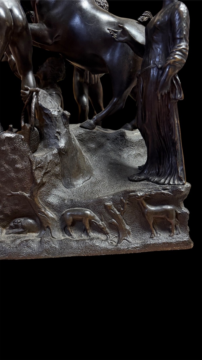 Gruppo in bronzo "Il Toro Farnese" Righetti  fine XVIII secolo-photo-7