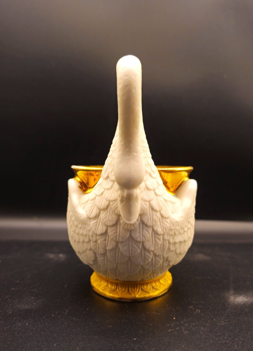 Tazzina con piattino a forma di cigno Dagoty Parigi-photo-3